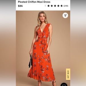Pleated chiffon dress